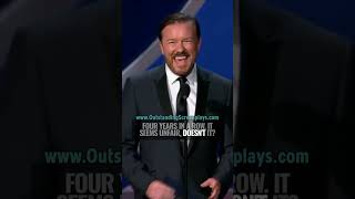 How Ricky Gervais does his Award Speeches [upl. by Odlonyer]