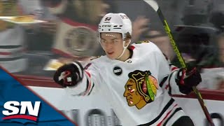 Blackhawks Connor Bedard Snipes Goal 28 Seconds Into Game vs Coyotes [upl. by Helge491]