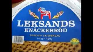 Traditional Swedish Knackebrod Rye Crisp Crispbread Cracker [upl. by Nagol]