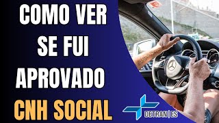 Como Saber se Fui Selecionado para a CNH Social DETRAN ES [upl. by Attenweiler]