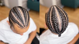 How To Mens Braids  Braided Man Bun [upl. by Llenwad]