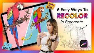 How to Recolor Your Artwork in Procreate 🎨 Basic Beginner Guide [upl. by Yelnoc]