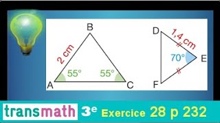 Triangles semblables • sentraîner à les reconnaître • trouver un rapport de réduction • Troisième [upl. by Yerrok]