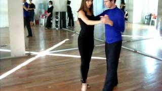 Tango Exercise Sequence Gancho Sacada Boleo Colcada  Bettina Vainer and Fabian Camardelli [upl. by Maccarone86]