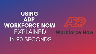 How To Use ADP Workforce Now 2024 [upl. by Noevart]