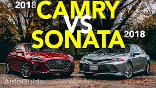 2018 Hyundai Sonata vs Toyota Camry Comparison Test [upl. by Naira]