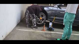 how to remove the wheel lock nut key missing 11 audi a6 [upl. by Cinderella]