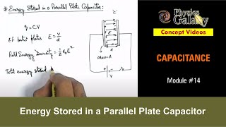 Class 12 Physics  Capacitance  14 Energy Stored in a Parallel Plate Capacitor  For JEE amp NEET [upl. by Gall]