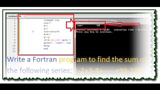 Algorithm Write a Fortran program to find the sum of the following series [upl. by Nomahs579]