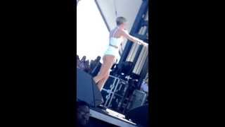 Miley cyrus performing Wrecking Ball for the first time EVER [upl. by Terrence]