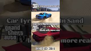 Car Tyre Marks In Sand GTA 5 Vs GTA 4 Comparison  Evolution Of Tyre Marks In Sand gtaonline [upl. by Kcor]