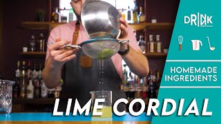 How to make Lime Cordial  The Cocktail Kitchen [upl. by Calondra]