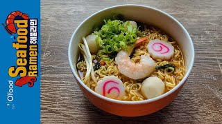 O’Food Seafood Ramen – South Korea — Instant Noodle Recipe Time — EP 2221 [upl. by Atnom]