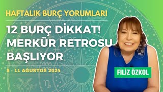 Merkür retrosu başlıyor Burçlara etkileri nasıl olacak Haftalık burç yorumları 511 Ağustos 2024 [upl. by Avlem]