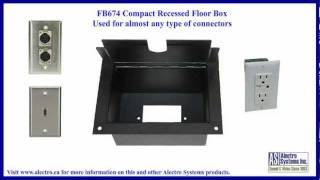 Recessed Audio Video Floor Box holds standard AV Plates and WC Outlets [upl. by Cindi]