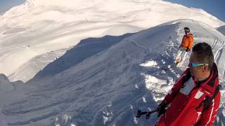 ESF Les Menuires GoPro Ski hors piste dans les couloirs [upl. by Nirehtac83]