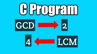 Write a c program to find gcd and lcm of two numbers  vision academy [upl. by Anelahs]