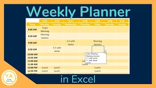 How to Make a Weekly Schedule in Excel  Tutorial [upl. by Wearing]