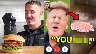 Making and Trying My Own Burger For Gordon Ramsay to React  Tom Aspinall Vlogs [upl. by Idnib]