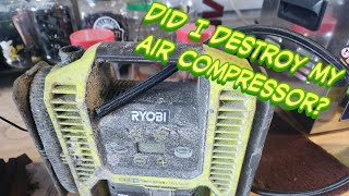 Ryobi Tire inflator hose repair DoubleTroubleGarage [upl. by Nolyarg775]