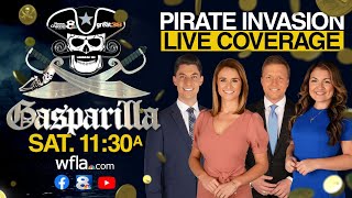 Gasparilla 2023 Pirate Invasion amp Parade Live from Tampa Florida on WFLA Now Livestream [upl. by Ahsekim14]