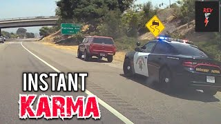 INSTANT KARMA BEST  Drivers busted by cops for speeding brake checks Bad driving Instantjustice [upl. by Guod]