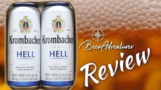 Krombacher Hell  Krombacher Brauerei  Beer Review [upl. by Kipper]