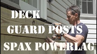 Building a deck How to Install Guard Posts [upl. by Idnat348]