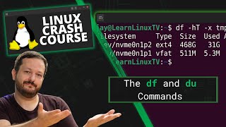 Linux Crash Course  The df and du Commands [upl. by Enirak]