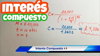 INTERÉS COMPUESTO Capitalizable bimestral trimestral semestralmente [upl. by Ileane]