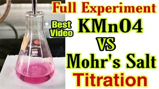 Titration  KMnO4 Vs Mohr Salt in Hindi  Full Experiment  Calculations  Chemistry Practical [upl. by Ahseiyn]