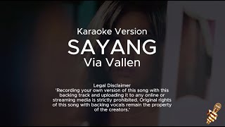 Via Vallen  Sayang Karaoke Version [upl. by Tuchman]