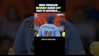 When Tendulkar returned SLEDGE gift to Australia 🎁🏏 [upl. by Alexa]