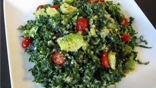 Kale Salad with Citrus Avocado Dressing [upl. by Elhsa]