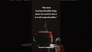 The most incomprehensible thing about the world is that it is at all comprehensible [upl. by Leontine]