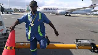 pushing A320 zanzibar Airport [upl. by Ittocs372]