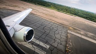 LATE ROTATION Canadian North 737200 FULL TAKEOFF From Yellowknife [upl. by Eeralih]