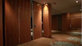 Dorma Variflex Movable Wall by Style Partitions at the Sheraton Grand Hotel in Edinburgh [upl. by Adnilev264]