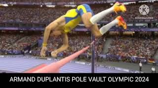 Armand duplantis pole vault  Armand duplantis Olympic 2024 [upl. by Devinna]