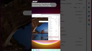 How to Manage Saved Passwords in Microsoft Edge AcerSupport Windows11 Shorts [upl. by Lindley381]
