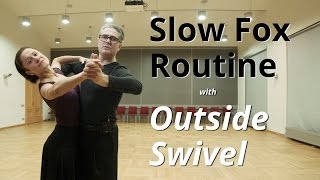 Foxtrot Routine  Swivel and Weave  Ballroom Dance Figures [upl. by Attwood]