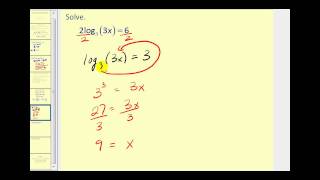 Solving Logarithmic Equations [upl. by Didier505]