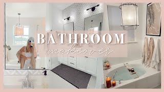 MAIN BATHROOM MAKEOVER  DIY ideas decor styling tips amp tour [upl. by Goldsmith]