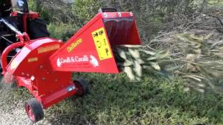 biotrituratore cippatore con trattore Carraro3200 prova su campo cavalliecavalli Srl Sardegna [upl. by Nilre]