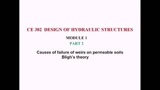 Causes of failure of weirs on permeable soil Blighs theory [upl. by Eical]