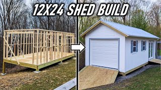 Building a 12x24 Shed  FULL BUILD [upl. by Foster]