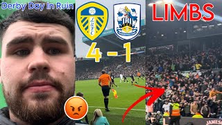 LEEDS RUIN HUDDERSFIELD ON DERBY DAY Leeds United Vs Huddersfield Town 41 EFL Championship Vlog [upl. by Esila519]