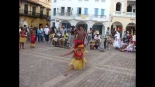 Mapalé tribal street dance couple in Cartagena Colombia [upl. by Hubble]