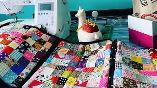 Quilt as you go king size postage stamp quilt THE EASY WAY [upl. by Rinee942]