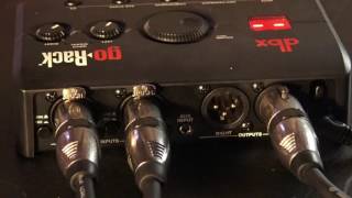 DBX Go Rack  My 2 Microphones Into 1 Line Input Demo [upl. by Bahner]